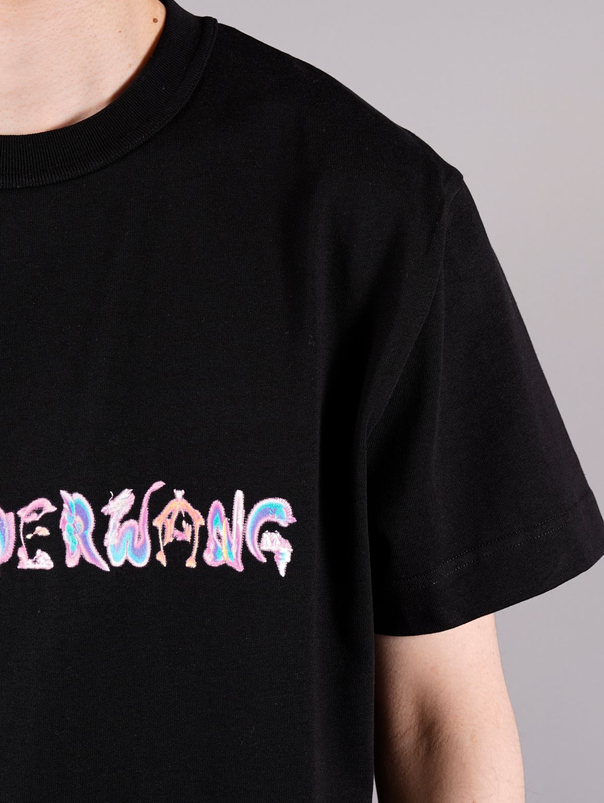 ラスト1点 / SHORT SLEEVE TEE WITH LOGO GRAPHIC / ショートスリーブTシャツ ウィズ ロゴ グラフィック (ブラック)