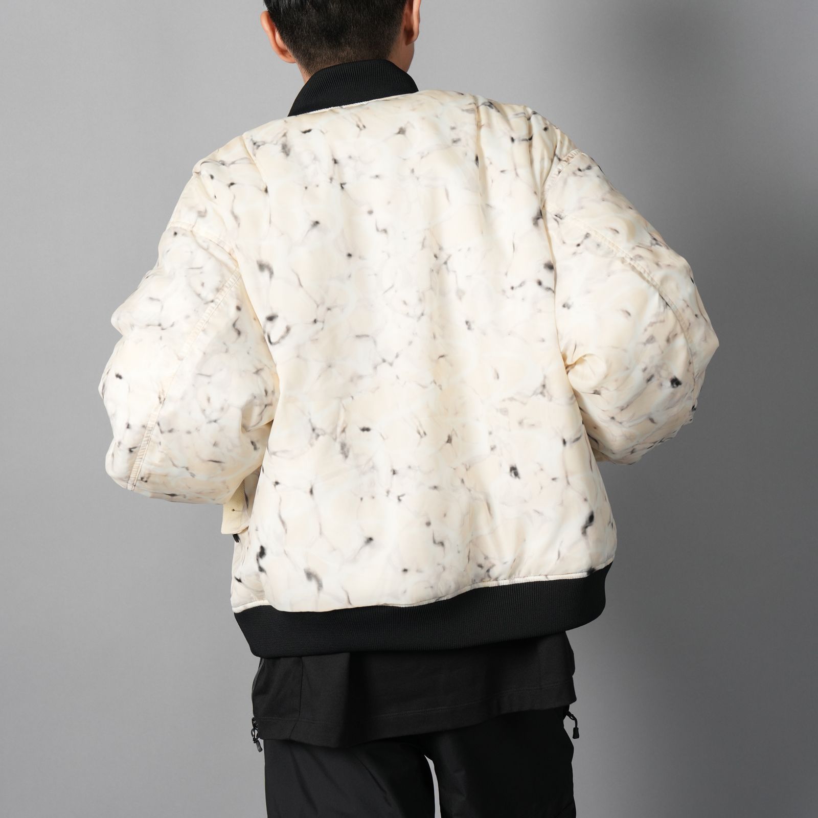 WR REAMIDE DOBBY FLIGHT JACKET  / フライトジャケット (マーブルベージュ)