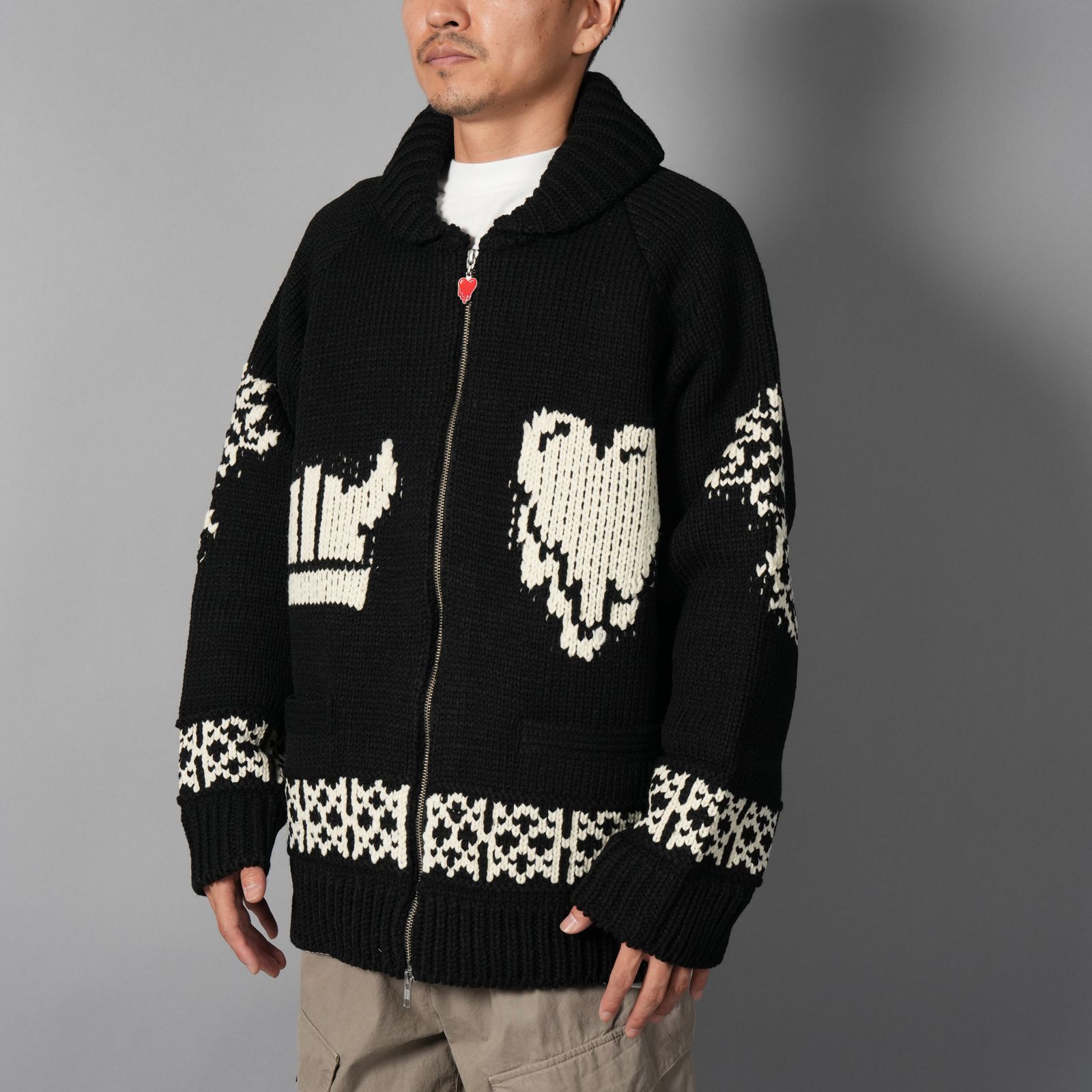 EU-MK1-0000-014 / EU KNIT JACKET  / ニットジャケット (ネイビー)