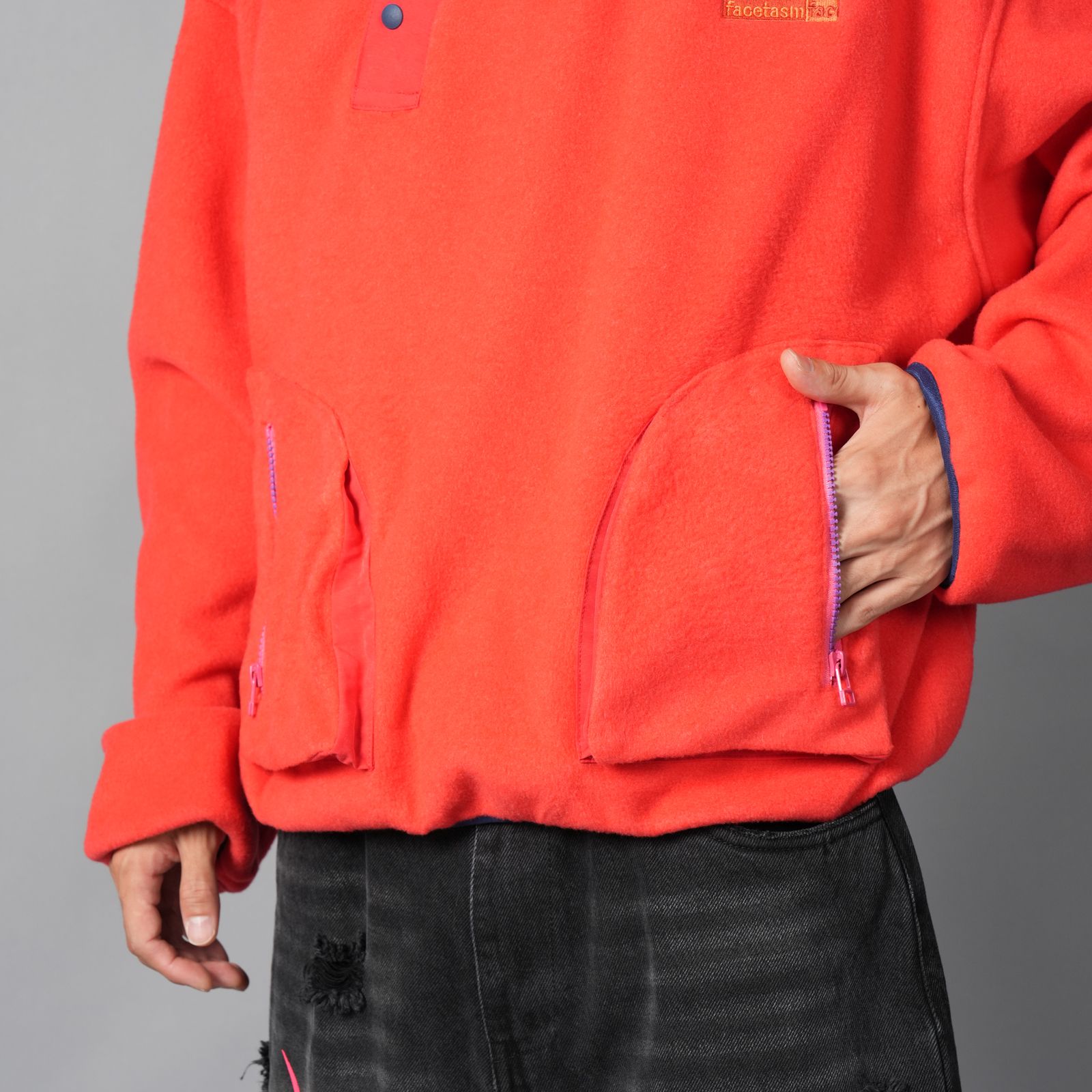 FLOWING FLEECE SWEAT / フローイング フリース スウェット  (レッド)