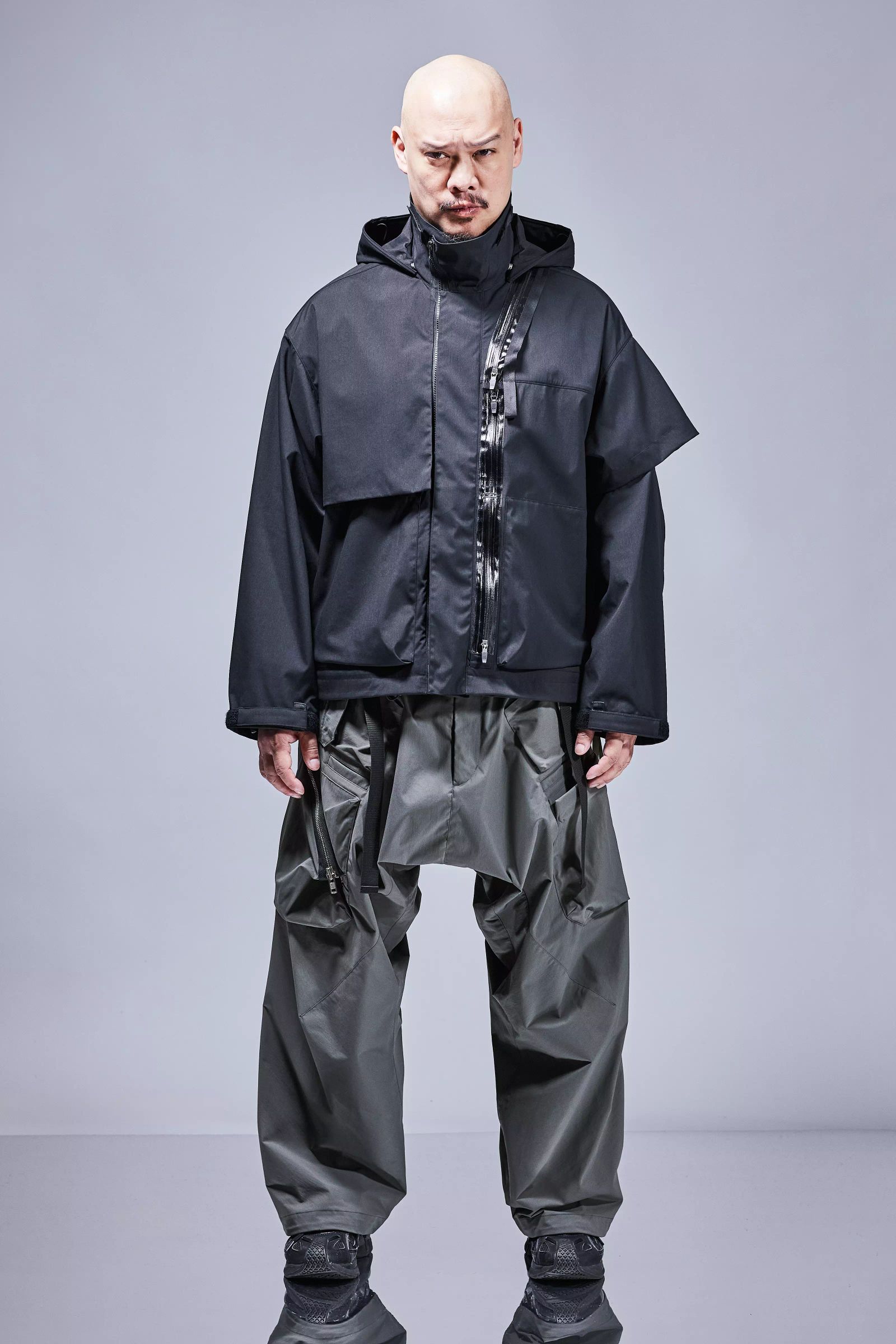 【ラスト1点】J115K-E / Encapsulated Nylon Interops Jacket Gen. 1 / エンキャプスレイテッド ナイロン インターロプス ジャケット  [ワイドフィット] (ブラック)