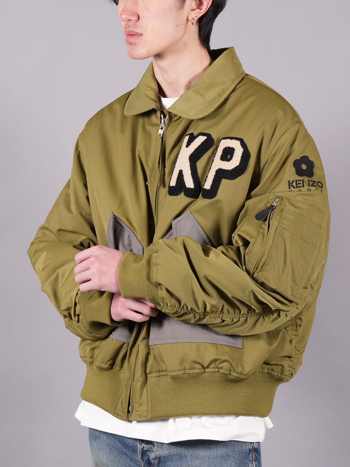 美品 ケンゾー KENZO NYLON BOMBER JACKET MA-1