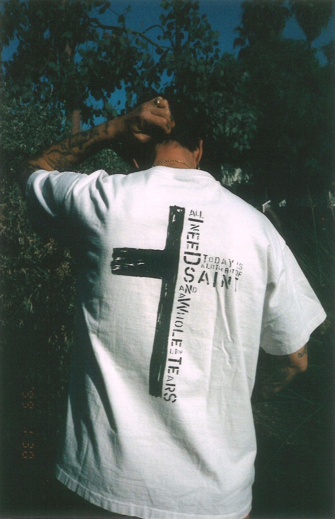 SAINT M×××××× - ラスト1点 / SM-S21-0000-045 / SMxDENIMTEARS SS TEE_WHT /  セントマイケル x デニムティアーズ ロTシャツ (ホワイト) | Confidence