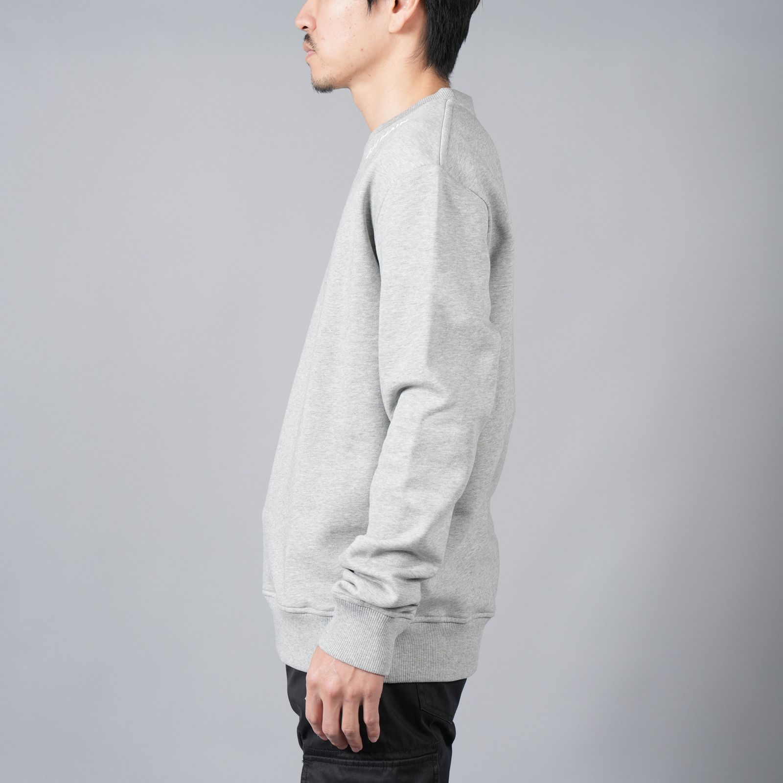 【ラスト1点】 BALMAIN STITCH COLLAR SWEATSHIRT / バルマン ステッチカラー スウェットシャツ (グレー)