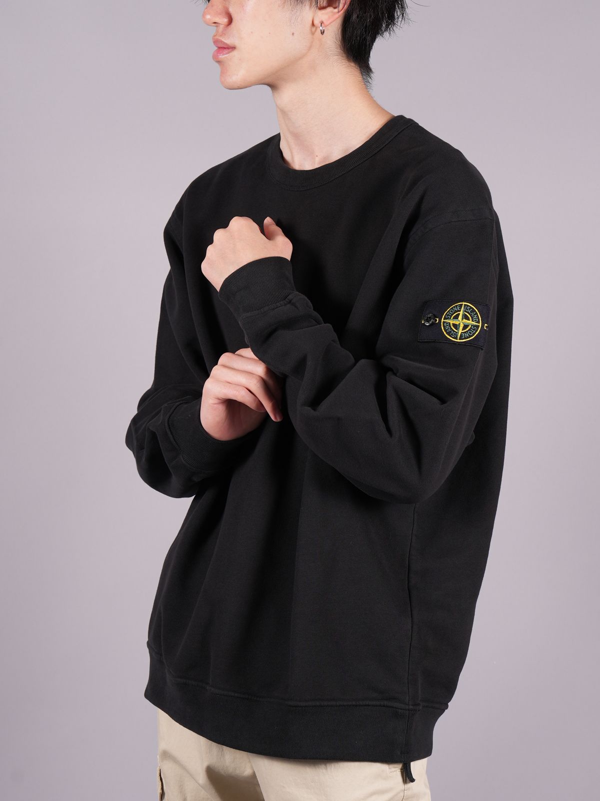 【希少】STONE ISLAND ガーメントダイ ブラッシュド スウェット S