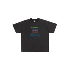 ROMANCE, tee / Tシャツ (ジェットブラック)
