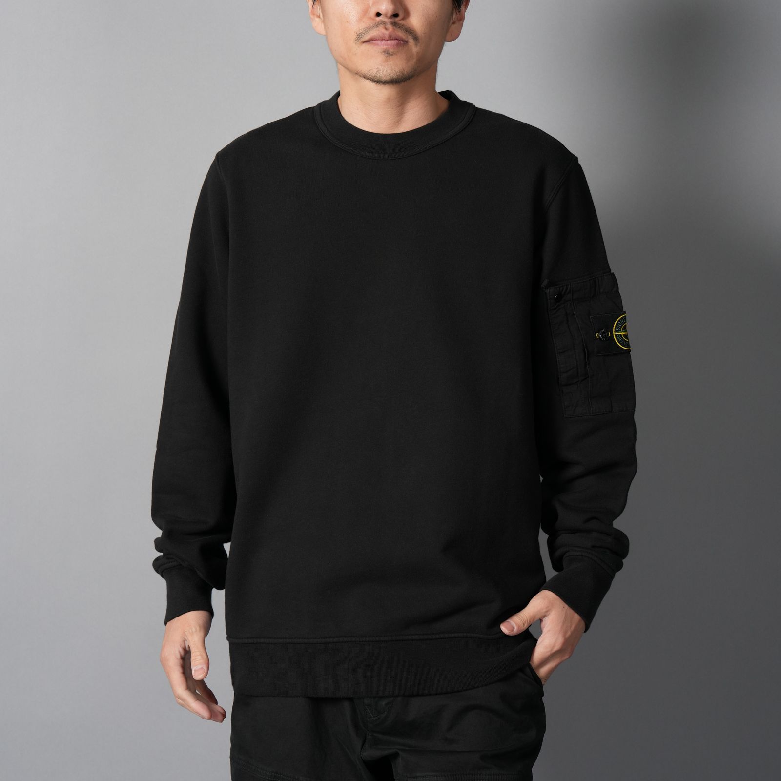 ストーンアイランド　スウェット　トレーナー　ブラック　L z STONE ISLAND】ストーンアイランド定番人気「スウェット (トレーナー