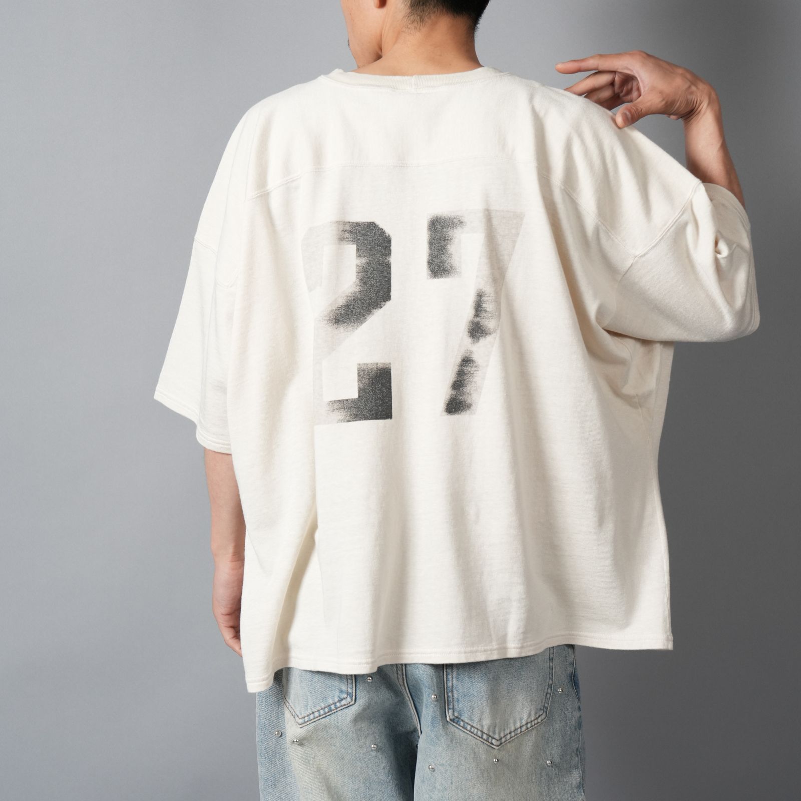 【残りわずか】SM-MK8-0000-025 / SS T-SHIRT / FOOTBALL / WHITE / フットボールTシャツ (ホワイト)