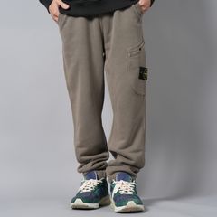 61141 / ORGANIC COTTON DIAGONAL FLEECE 'OLD' EFFECT / スウェットパンツ [ガーメントダイ] (ウォルナット)