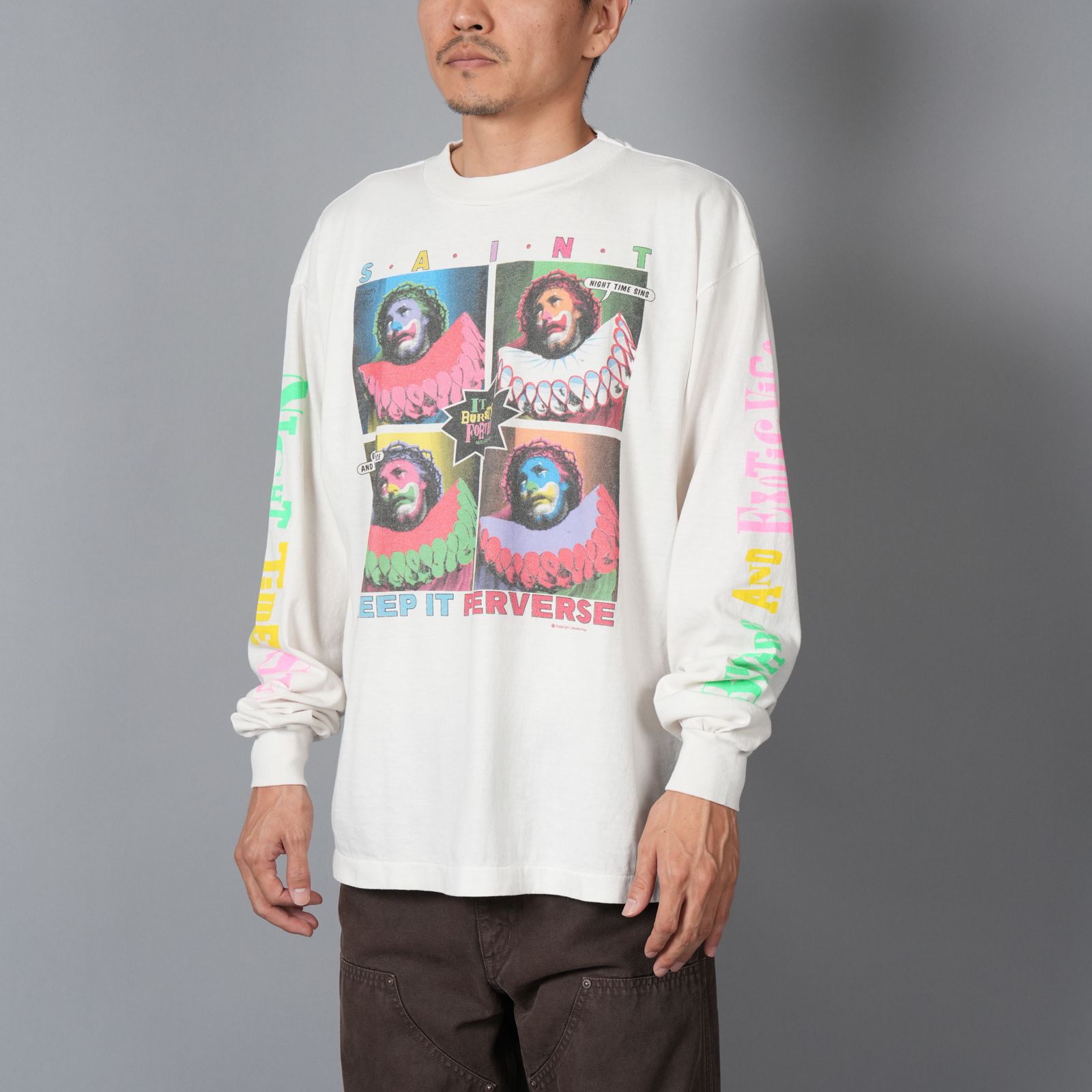 【ラスト1点】SM-HR1-0000-037 / LS TEE / KEEP IT / WHITE / ロンT・カットソー (ホワイト)