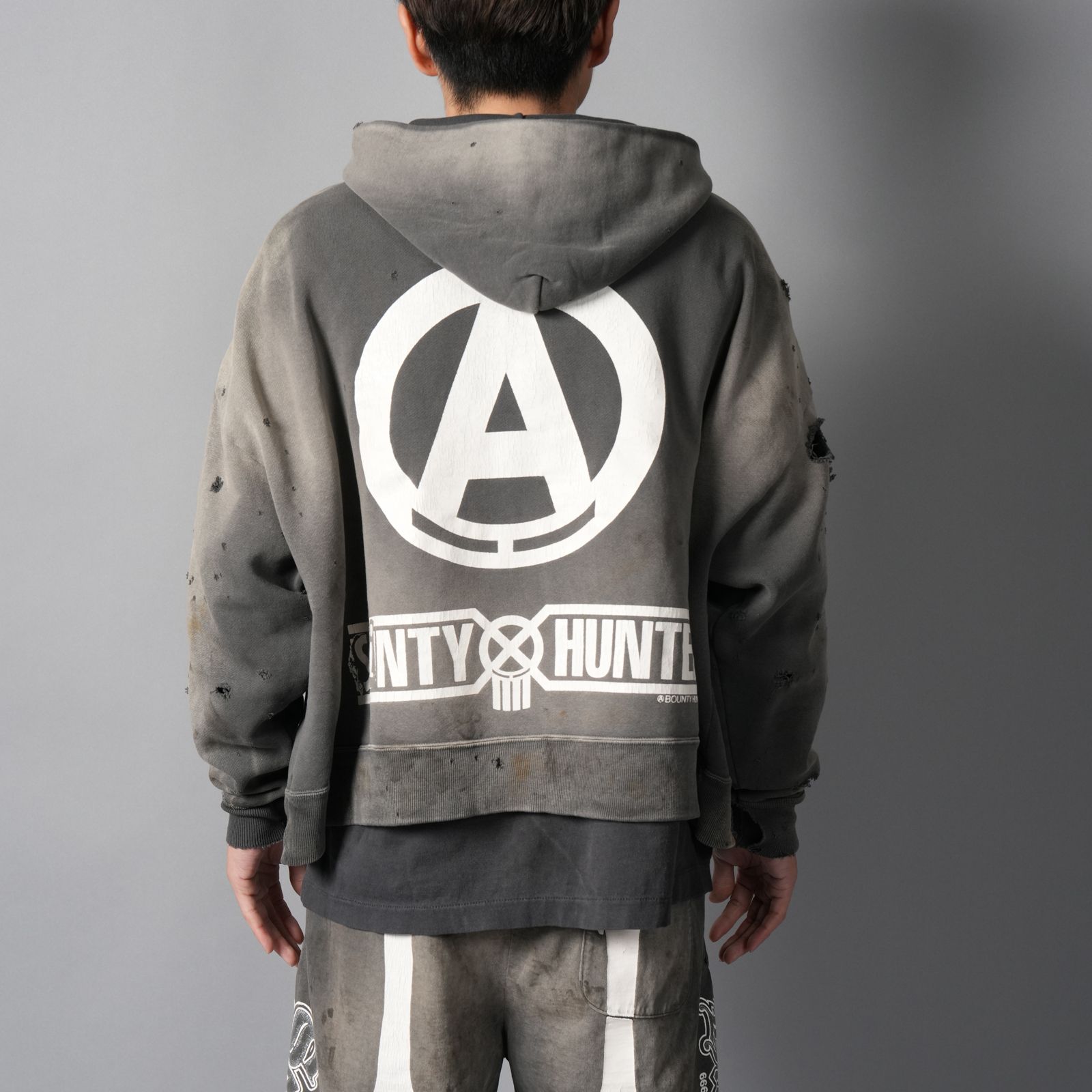 【コラボ】SM-MK8-0000-C32 / BH_ZIP HOODIE / SNT HUNTER / CHA / ジップフーディー(ブラック)