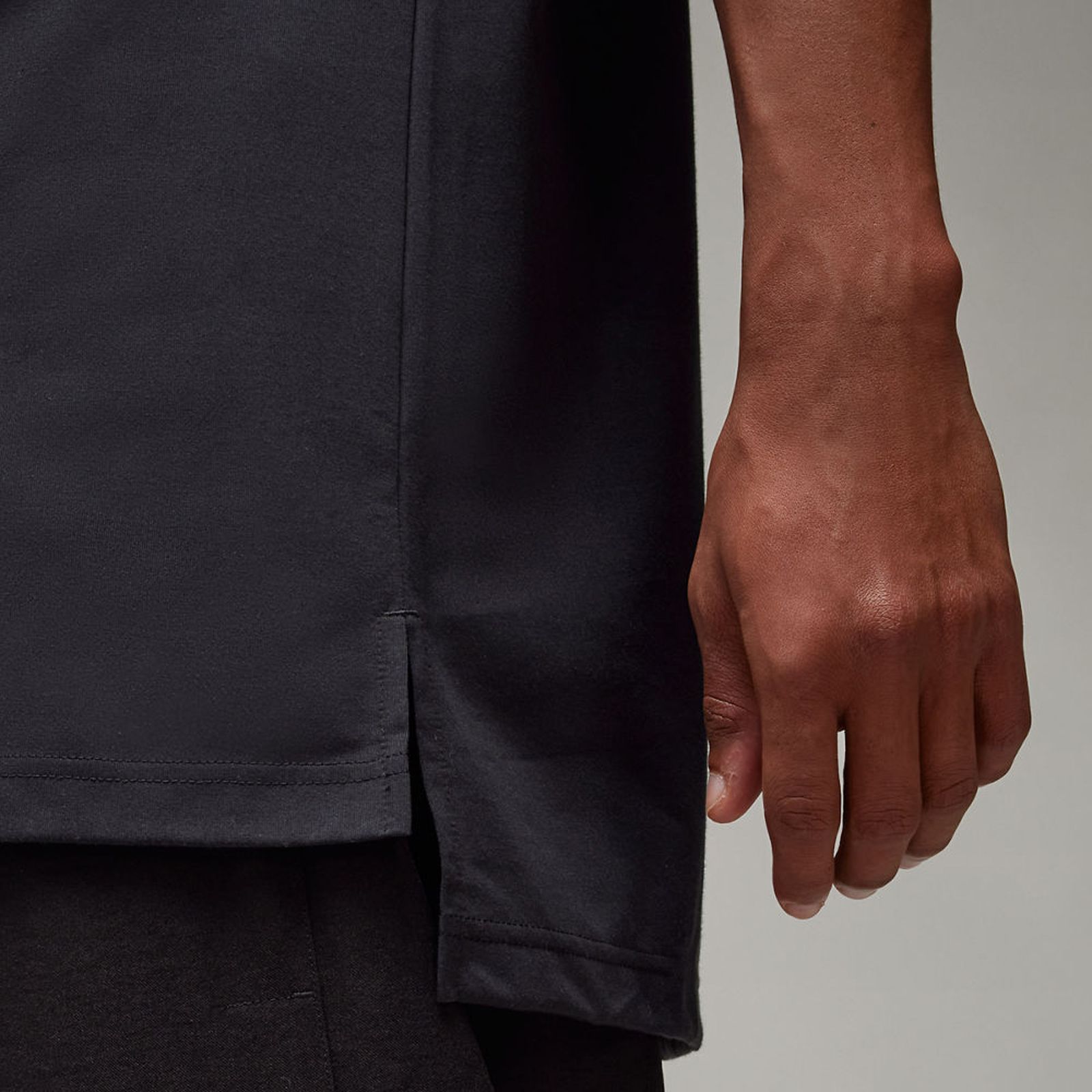 M MESH 3 SS TEE / メンズ メッシュ スリーストライプ ショートスリーブTシャツ (ブラック)