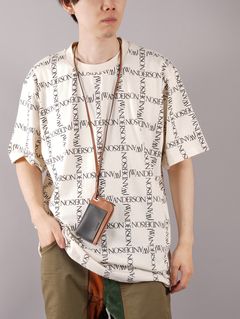 ZIP-UP CARDHOLDER WITH STRAP / ジップアップ カードホルダー ウィズ ストラップ (ピーカン/ブラック)