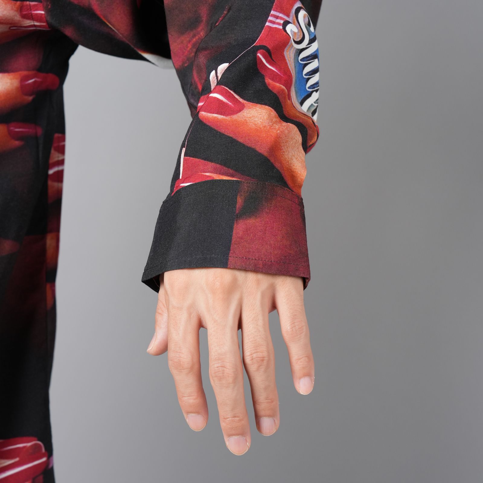 LASTMAN - 【ラスト1点】PRINTED OPEN COLLOAR SHIRTS L/S