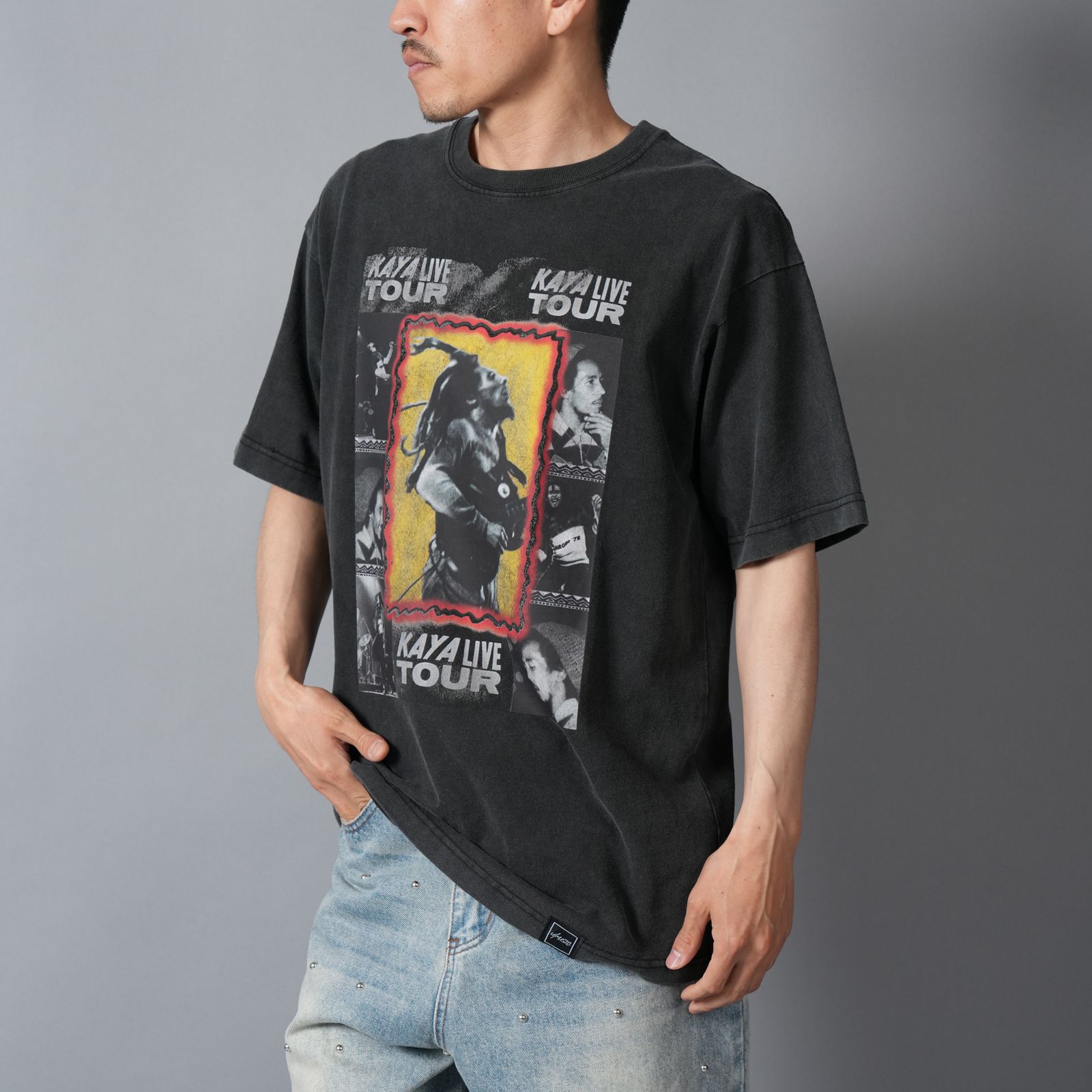 【残りわずか】 UIZZ-22567 / BOB MARLEY / ボブマーリー / Tシャツ (ブラック)