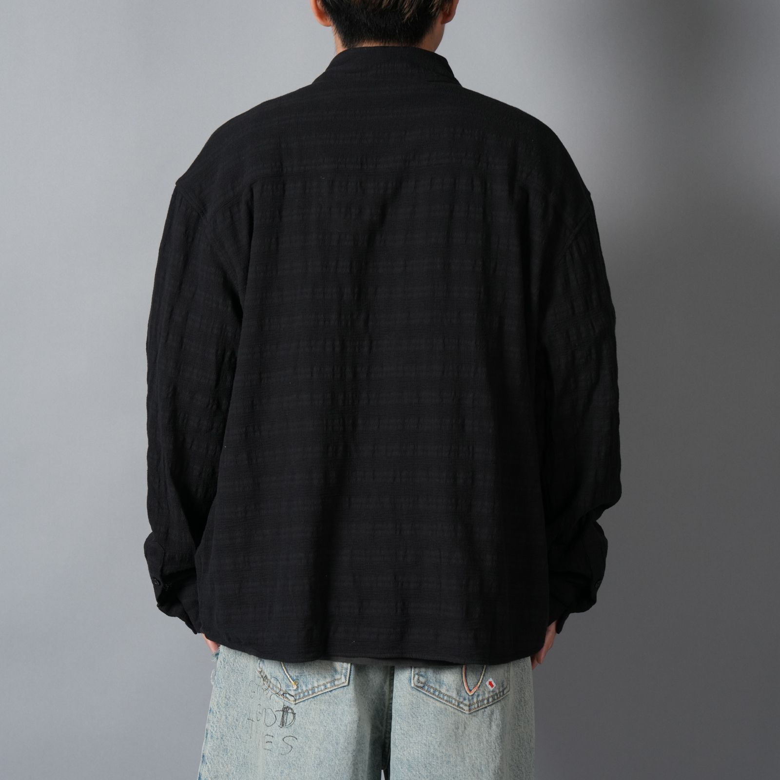 MAXI SHIRT / ロングスリーブシャツ (ブラック)