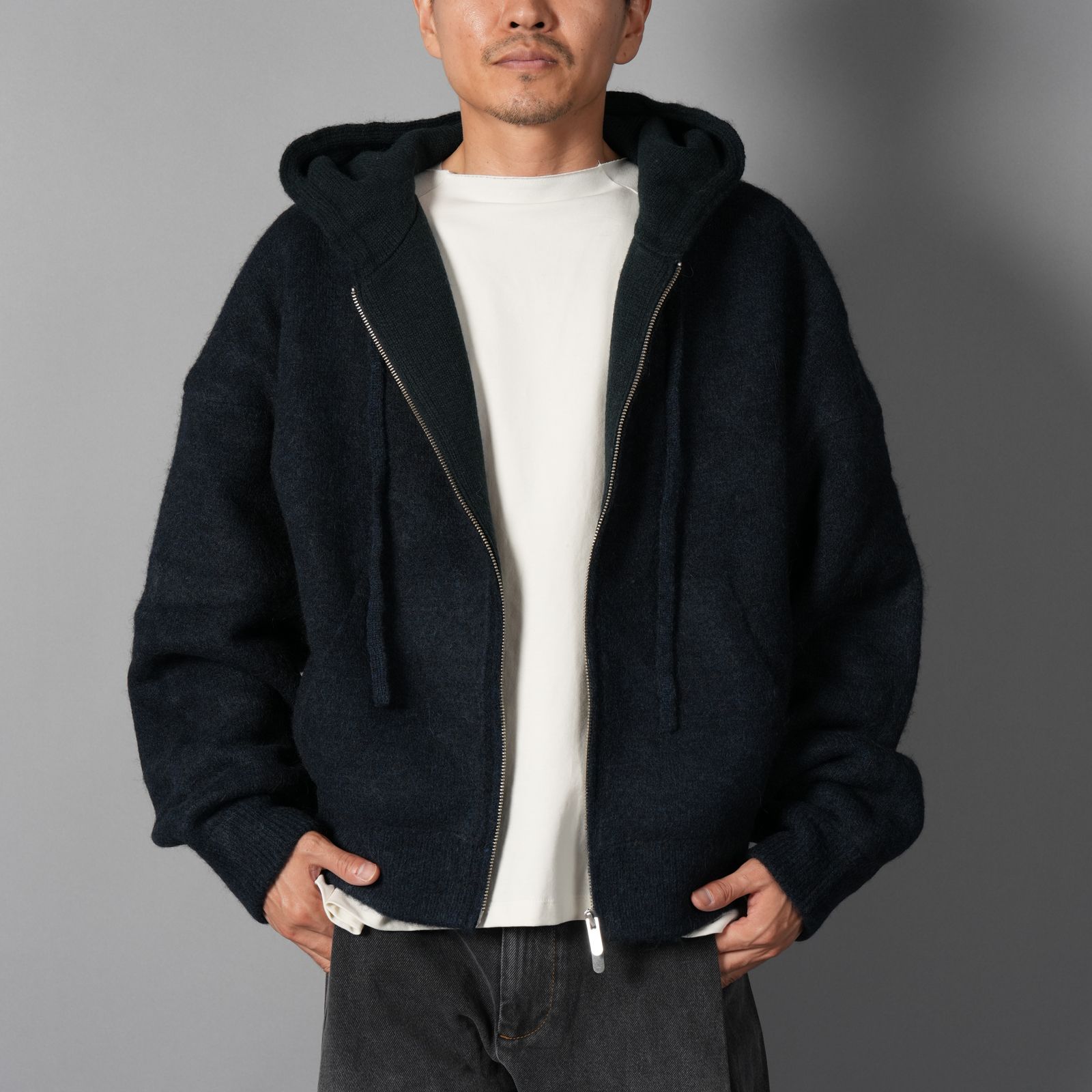 ALPACA KNIT V2 JACKET  / アルパカ ニットジャケット (アルパカインディゴ)
