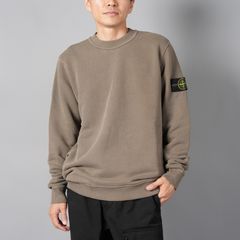 【残りわずか】61241 / ORGANIC COTTON DIAGONAL FLEECE 'OLD' EFFECT / スウェット / ガーメントダイ / クルーネックスウェット  (ウォルナット)