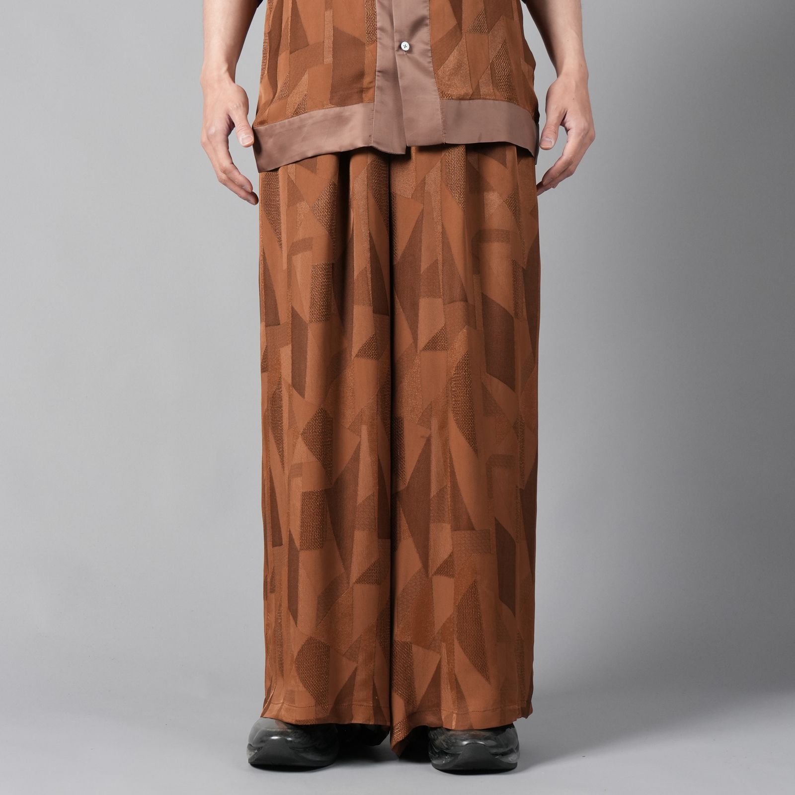 【ラスト1点】RAYON CUPRA TROUSERS / レーヨン キュプラ トラウザーズ (ブラウン)
