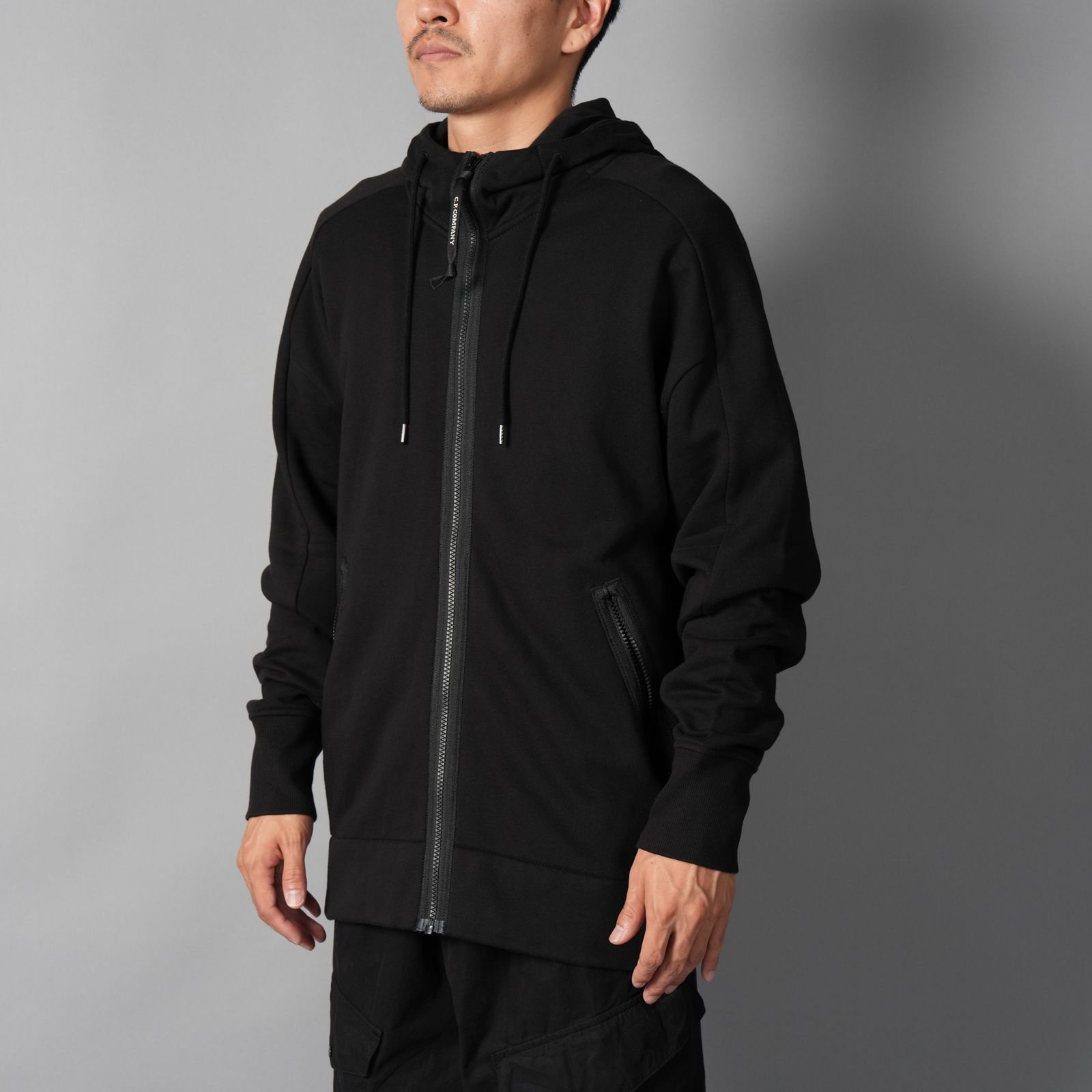 C.P. COMPANY - Diagonal Raised Fleece Goggle Zip Sweatshirt