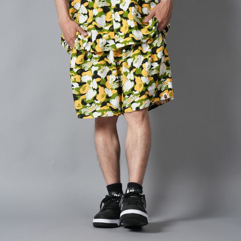 【コラボ】EU-MK8-0000-C05 / EU APE ALOHA SHORTS / GREEN / ショーツ (グリーン)