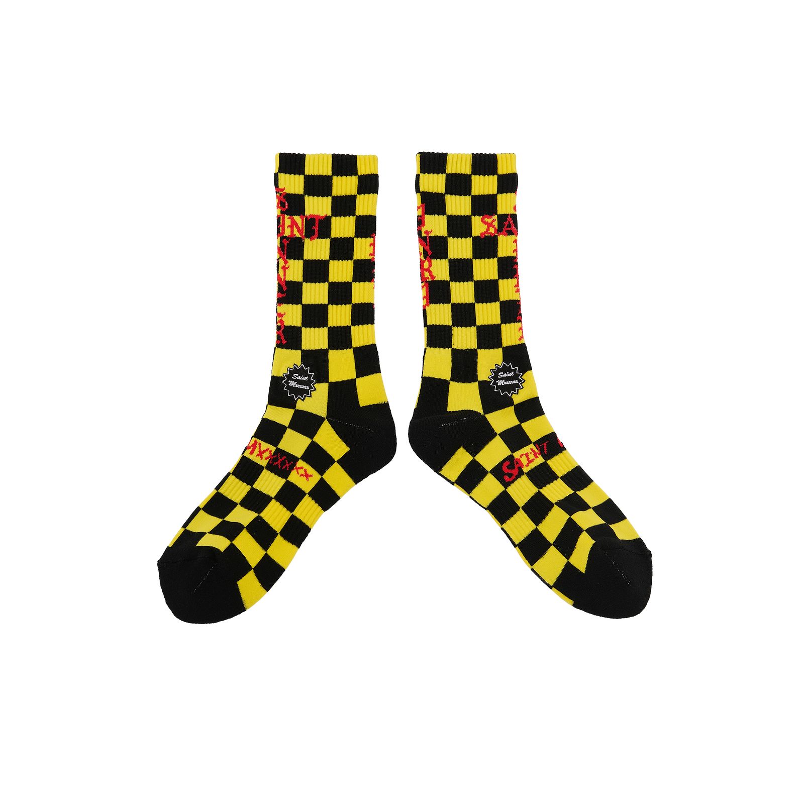 SM-MK1-0000-105 / SOCKS / CHECK / BLACK+YELLOW / ソックス  (ブラック/イエロー)