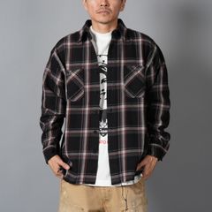 DAMAGED FLANNEL SHIRTS / ネルシャツ (ブラック)
