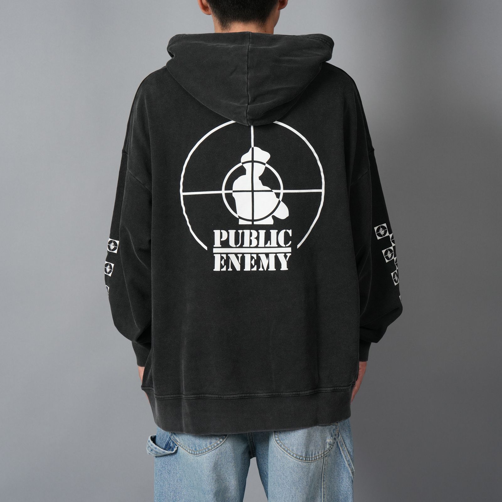 UM25AW-17 / PUBLIC ENEMY / パブリックエネミー / プルオーバフーディー(ブラック)