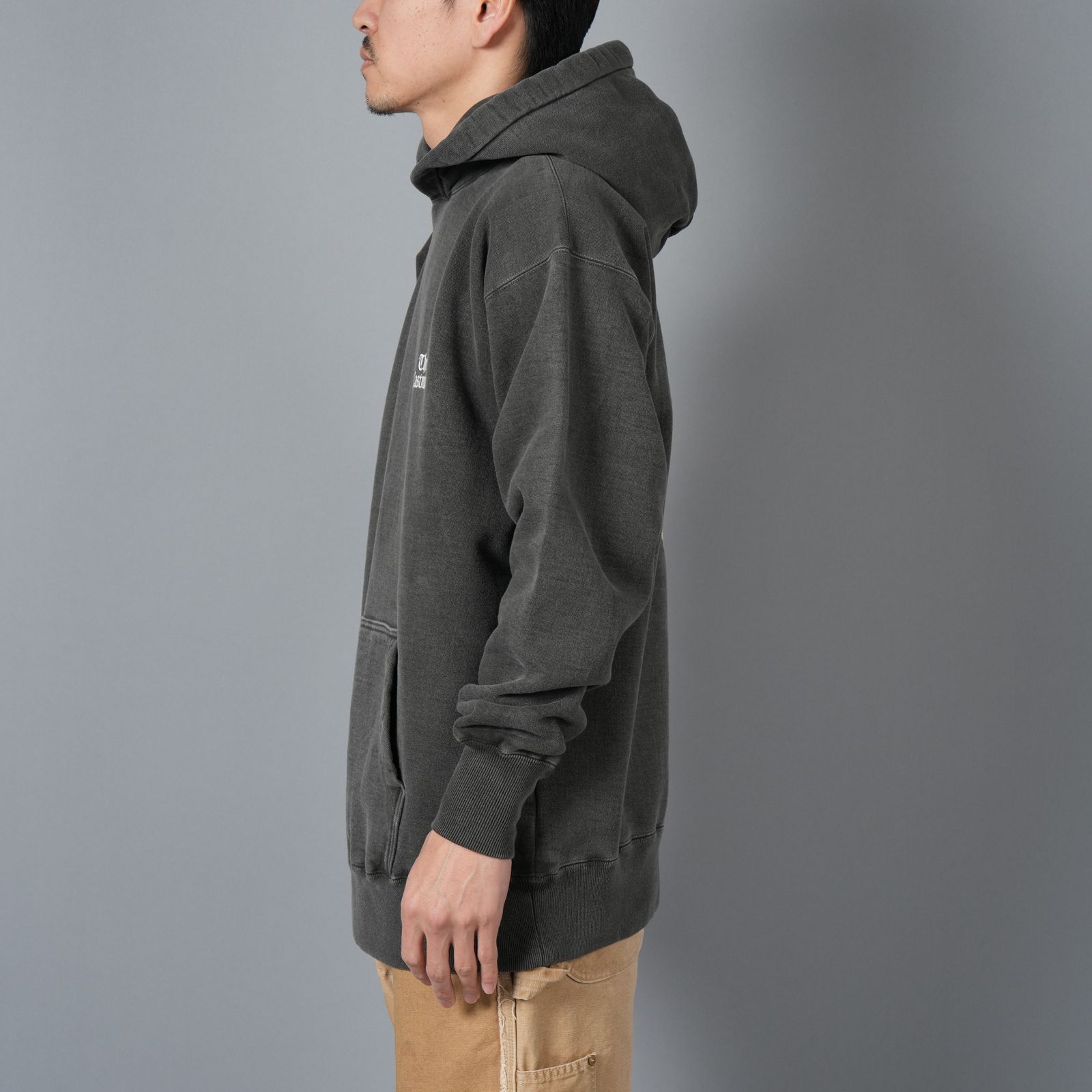 PRINTED HOODIE "TRUCKER" / プリント フーディー トラッカー / パーカー (ブラック)