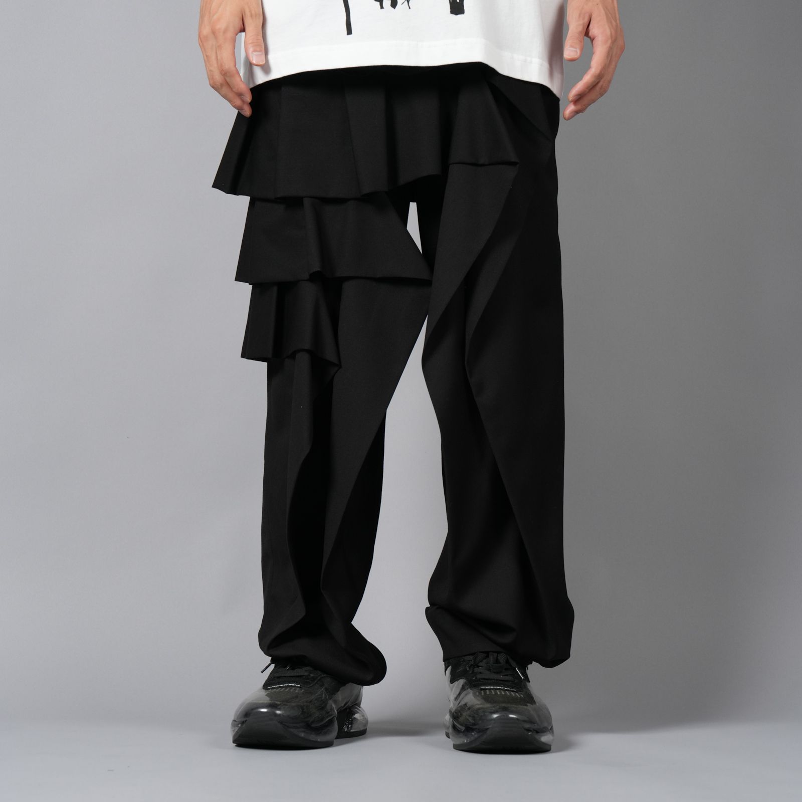 【ラスト1点】RUFFLE PANTS  / ラッフルパンツ (ブラック)