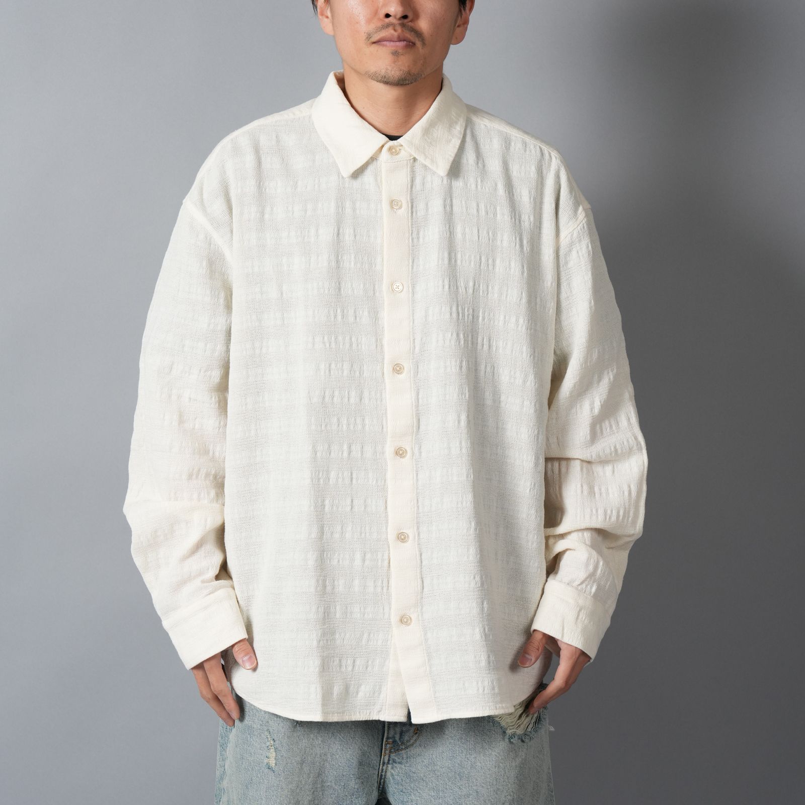 MAXI SHIRT / ロングスリーブシャツ (エクリュ)