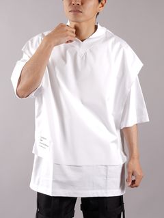 【ラスト1点】 LAYERED T-SHIRTS  / レイヤードTシャツ "白髮一雄" (ホワイト)