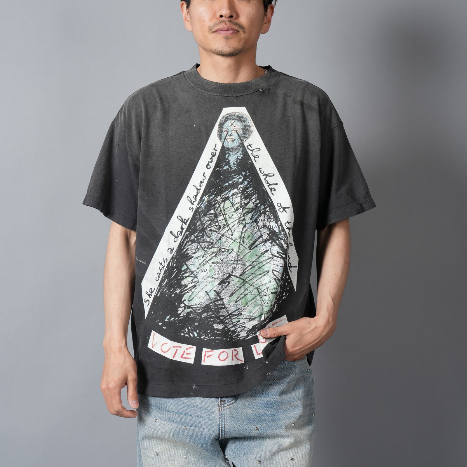【コラボ】SM-MK8-0000-C01 / JR_SS T-SHIRT / VOTE F LIGHT / BLK / Tシャツ (ブラック)
