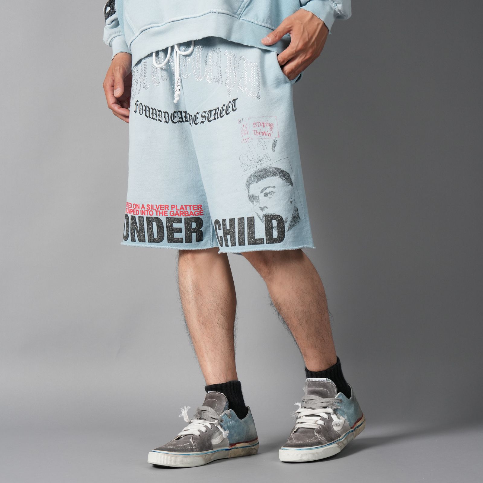 BOBBY DRISCOLL SWEAT SHORT / スウェットショーツ (ブルー)