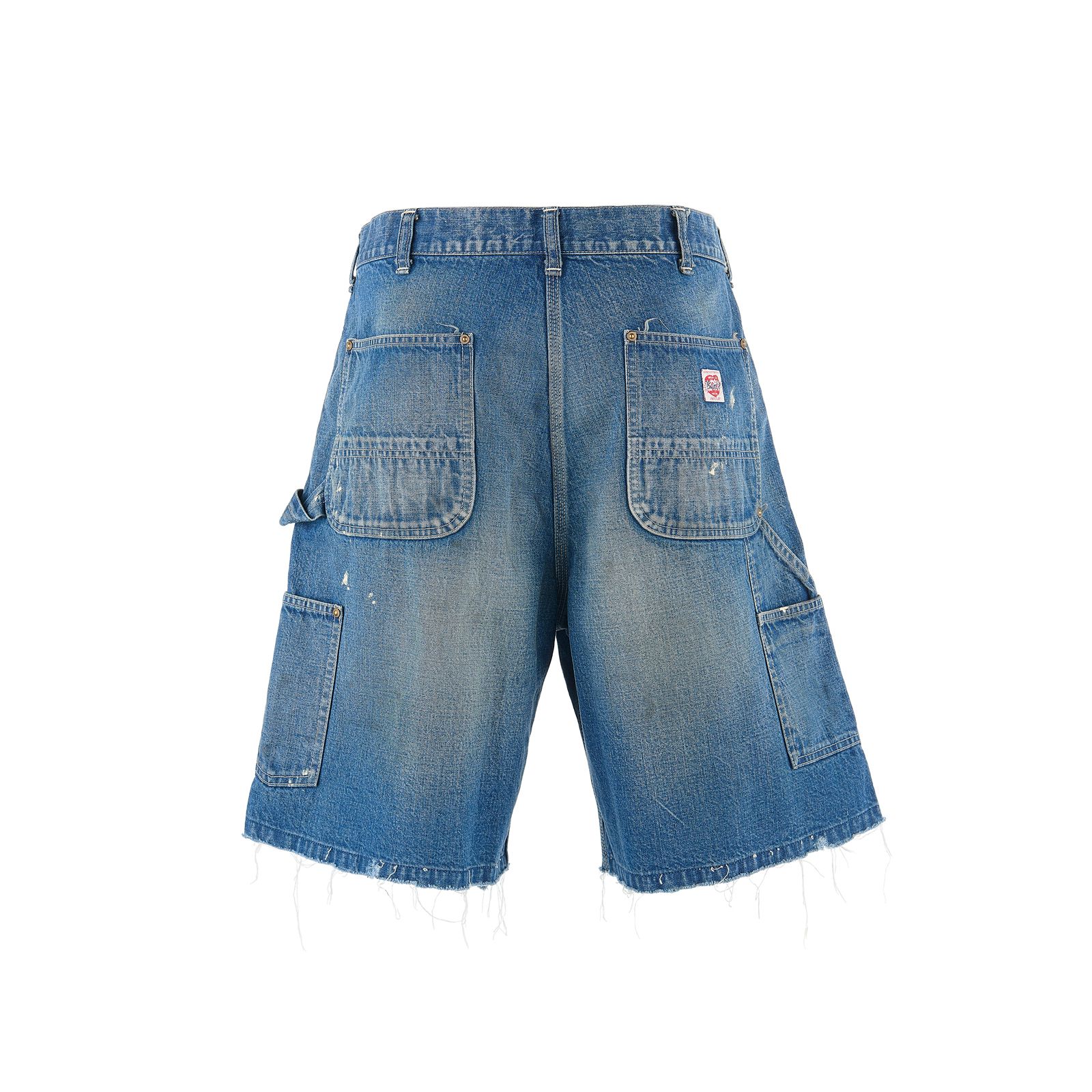 【SAINT MICHAEL】DOUBLE KNEE SHORTS / BLUE SM-HR8-0000-073 SAINT M×××××× - 【ラスト1点】SM-HR8-0000-073 / DOUBLE KNEE