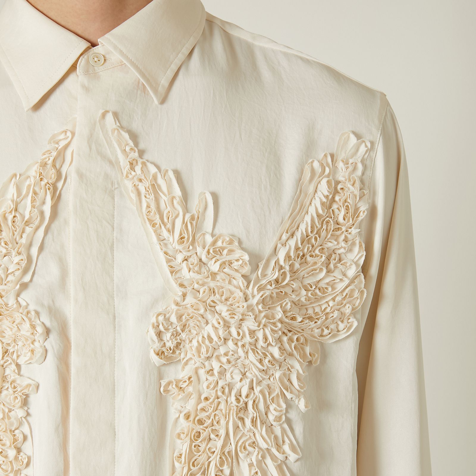 【ラスト1点】BIRD EMBROIDERY SHIRTS / バード エンブロイダリー シャツ (ホワイト)