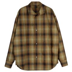 【予約商品】【限定】Basicks x x Pendleton x DELUXE / Shadow Check Shirt / シャドウ チェックシャツ (カーキ)