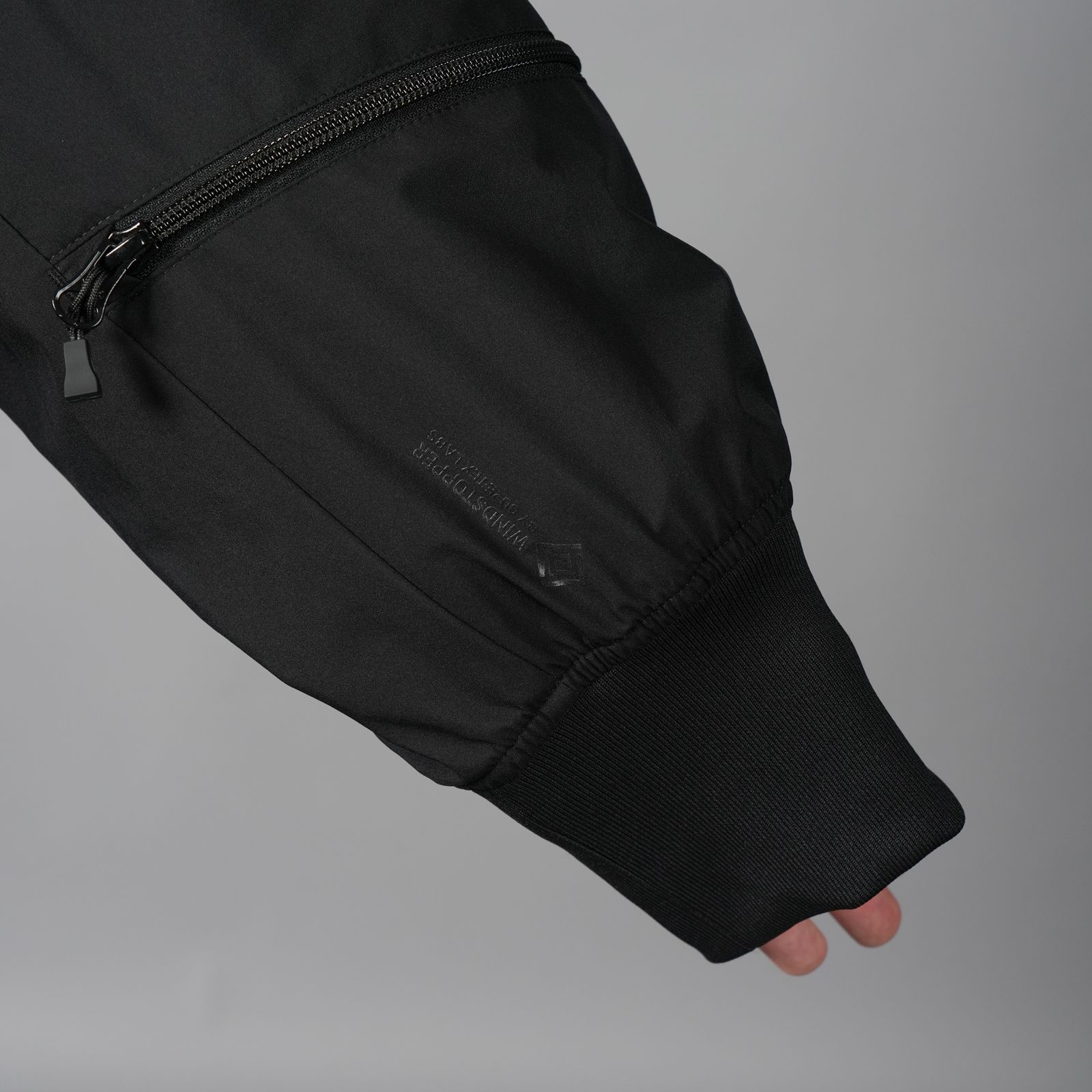 【限定】【D-VEC×ALMOSTBLACK】WINDSTOPPER 3L MA1 BLOUSON / ゴアテックス ラボ スリーレイヤー / ブルゾン [防水・防風] (ブラック)