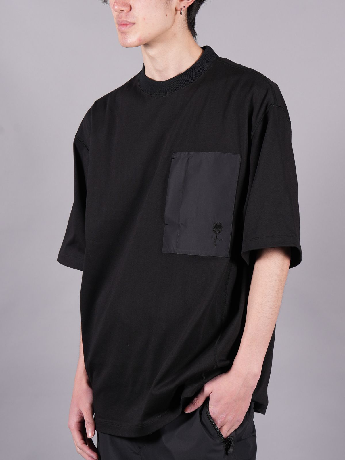 COTTON PLATING SHORT T SHIRTS / Tシャツ (ブラック)