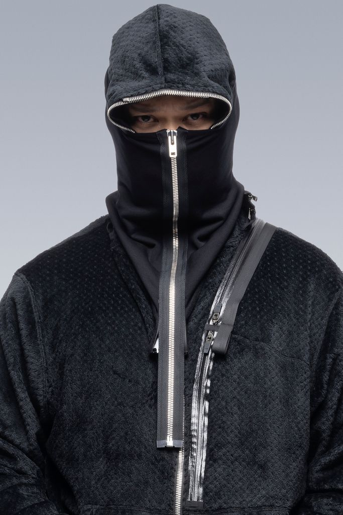 【ラスト1点】 J117-HL / Polartec® High Loft Hooded Insulator / hoodie jacket / フーディージャケット / パーカー [ポーラテック] [ルーズフィット](ブラック)