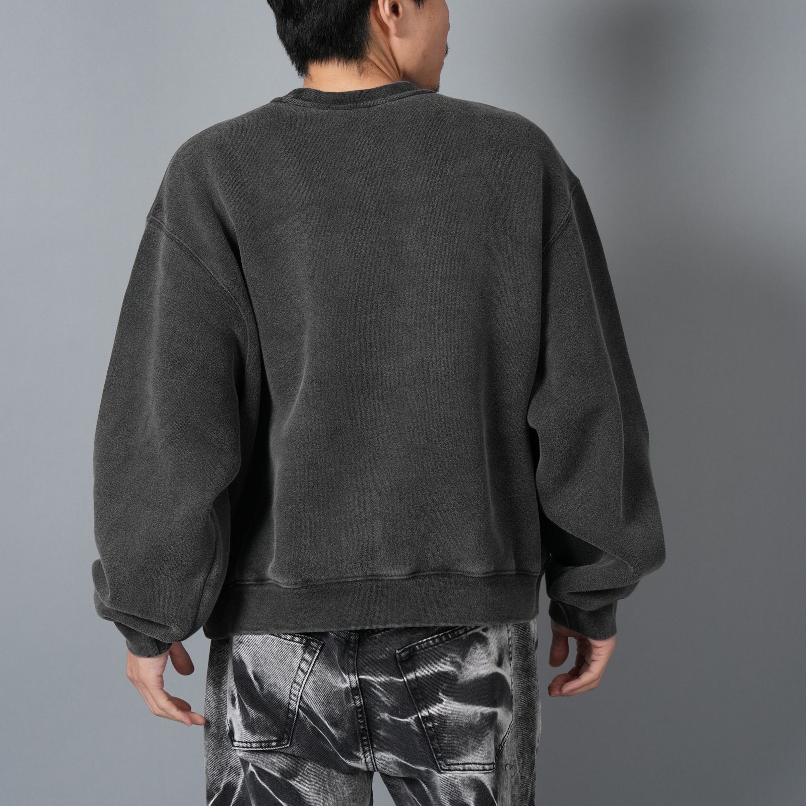 GRAPHIC CREWNECK SWEATSHIT / グラフィック クルーネックスウェット   (フェデッドブラック)