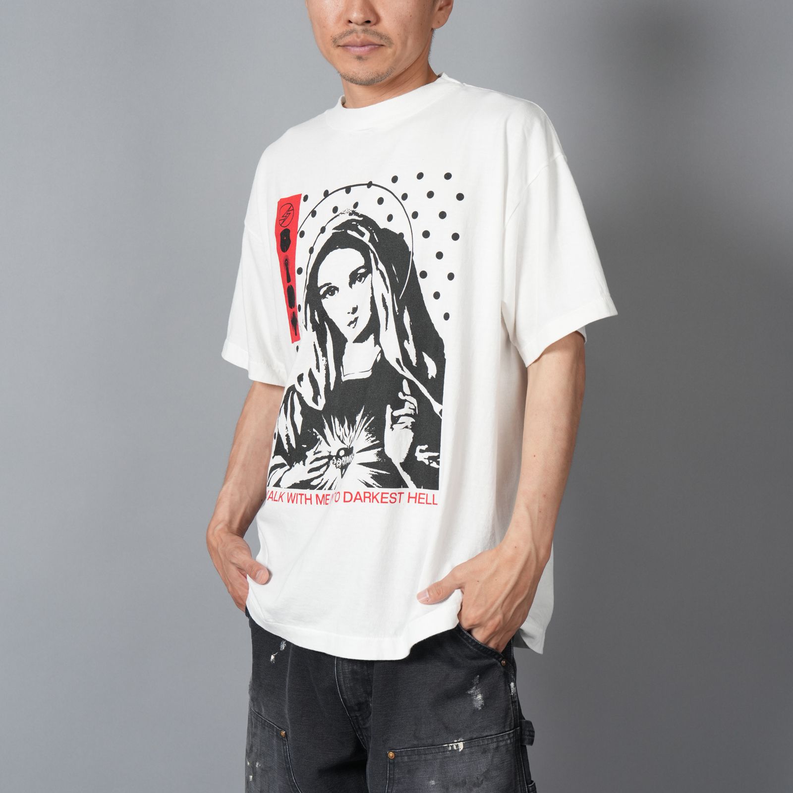 【ラスト1点】[コラボ]SM-HR1-0000-C17 / KK_SS TEE / MARIA / WHITE /  Tシャツ (ホワイト)