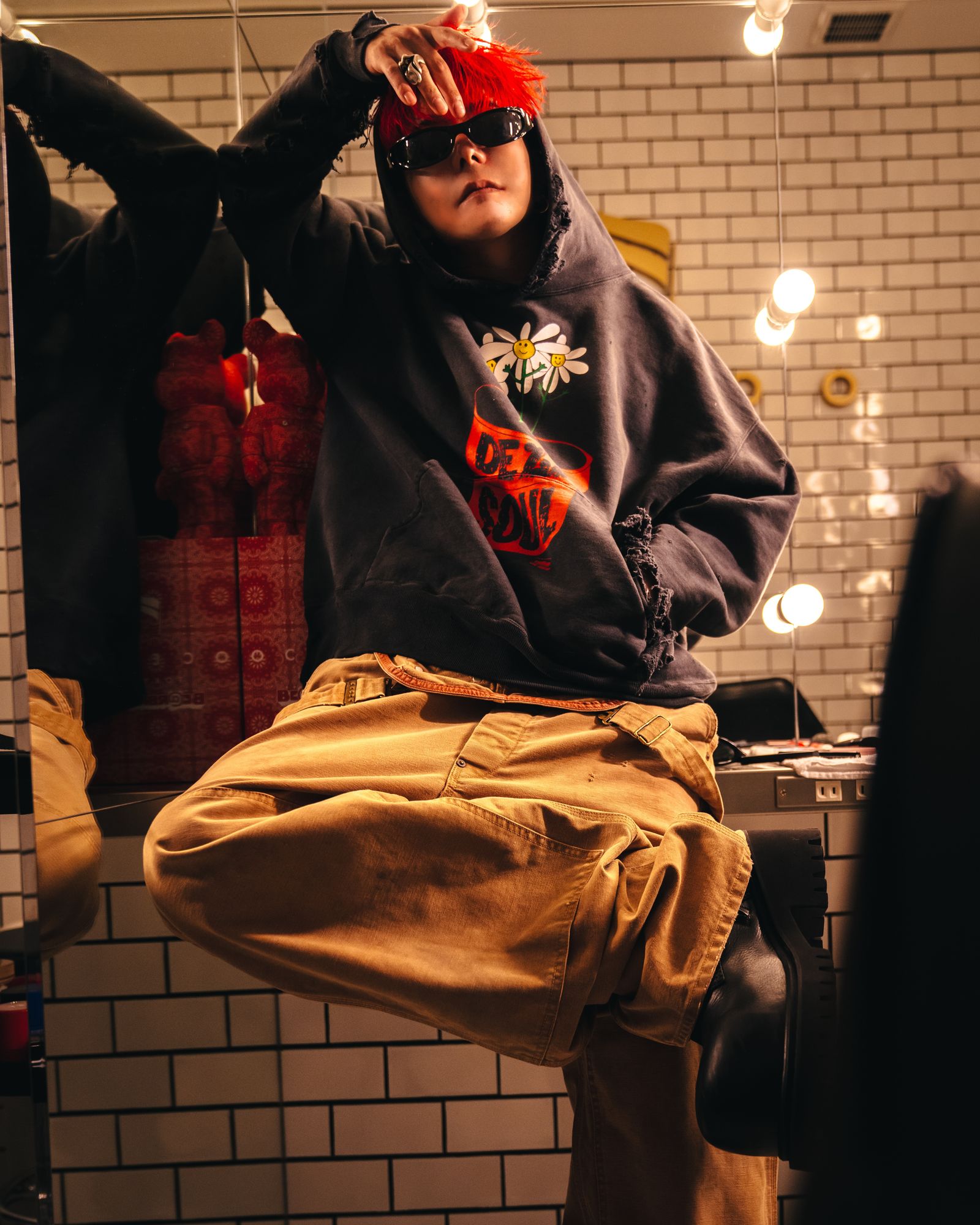 【コラボ】SM-HR1-0000-C19 / DLS_HOODIE / DE LA SOUL / BLACK / パーカー・フーディー (ブラック)