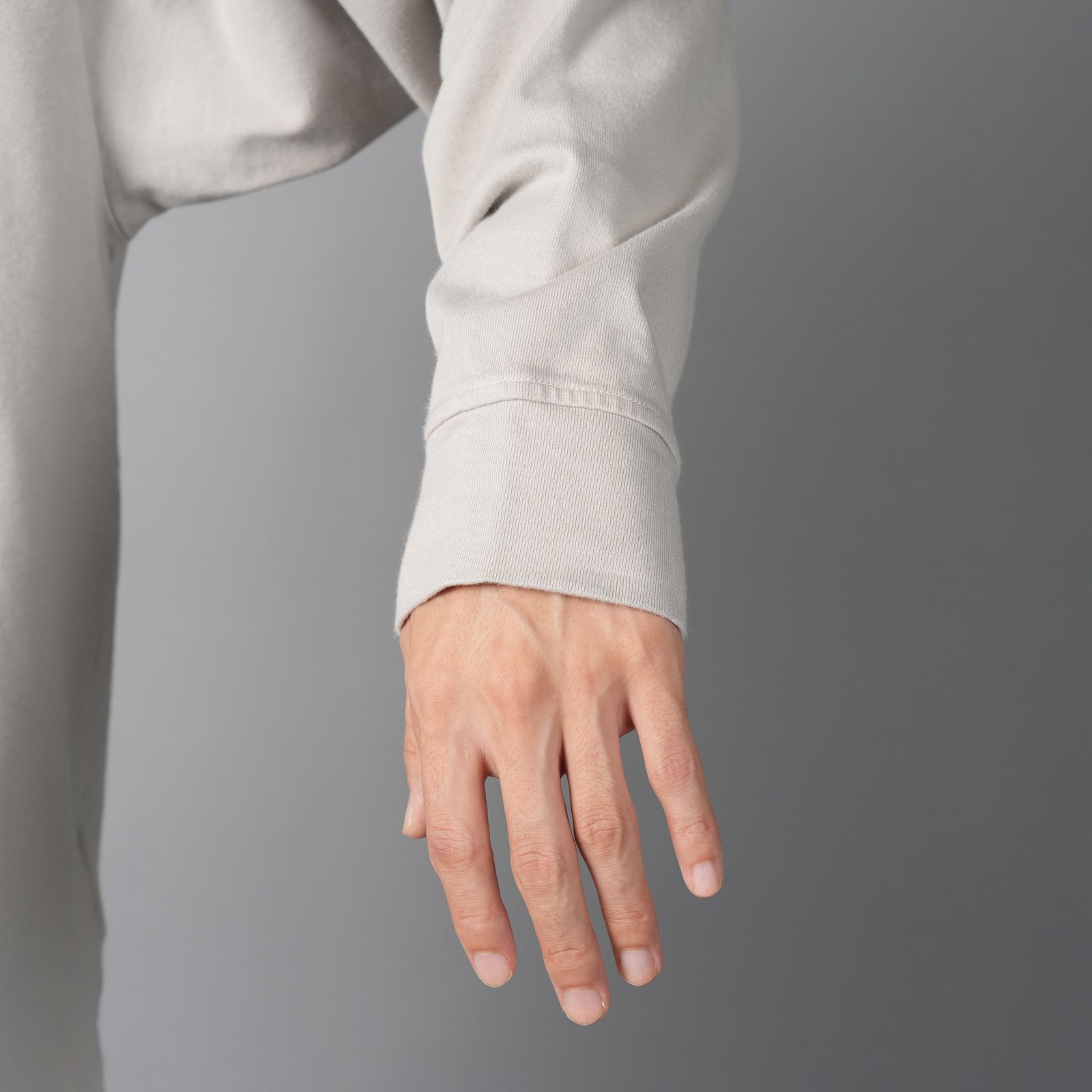 【定番アイテム】 6100075 /  HEAVY COTTON JERSEY GARMENT DYED / ヘヴィー コットン ジャージー / ガーメントダイ / クルーネックスウェット  (パールグレー)