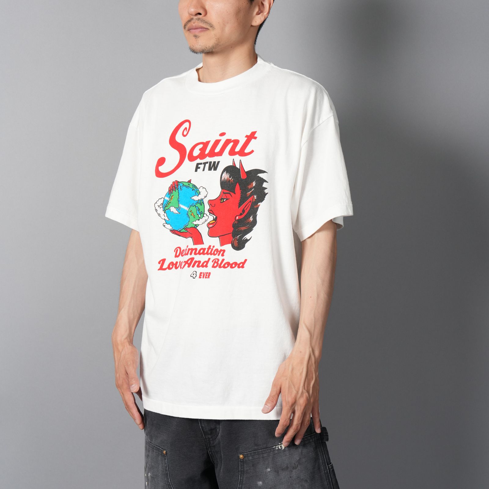 SM-HR1-0000-023 / SS TEE / SAINT DEVIL / WHITE / Tシャツ (ホワイト)
