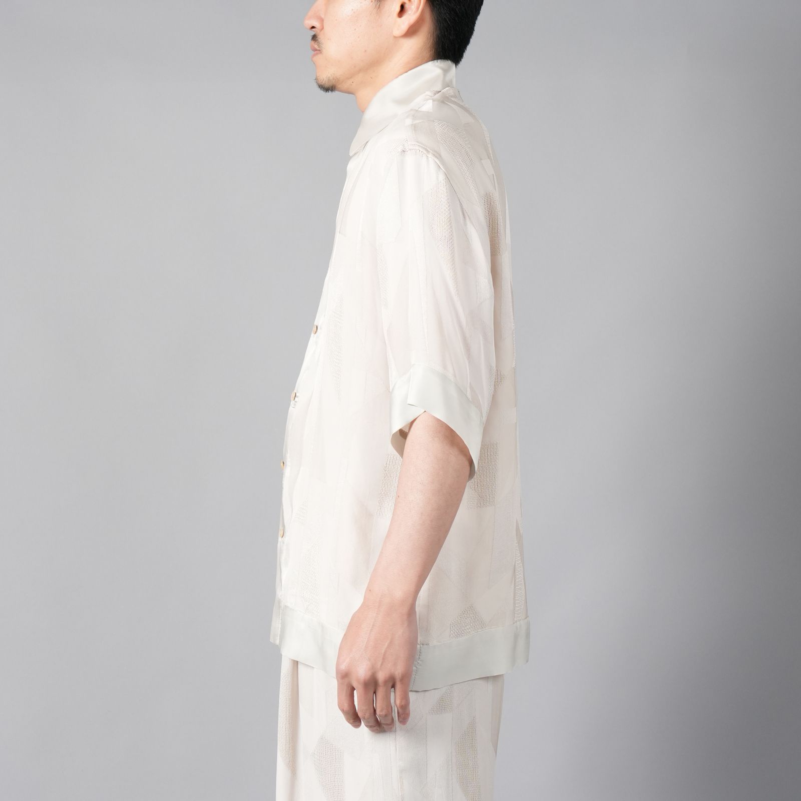 【ラスト1点】RAYON CUPRA SHIRT / レーヨン キュプラ シャツ (ベージュ)