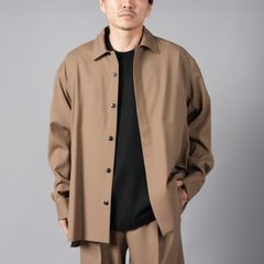 【ラスト1点】ASCENT FLY FRONT SHIRT / アセント フライ フロント シャツ (カーキベージュ)