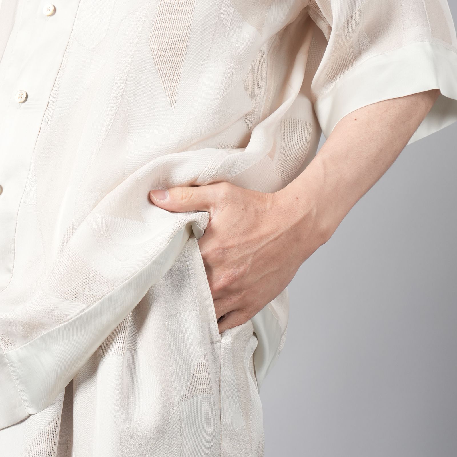 【ラスト1点】RAYON CUPRA TROUSERS / レーヨン キュプラ トラウザーズ (ベージュ)