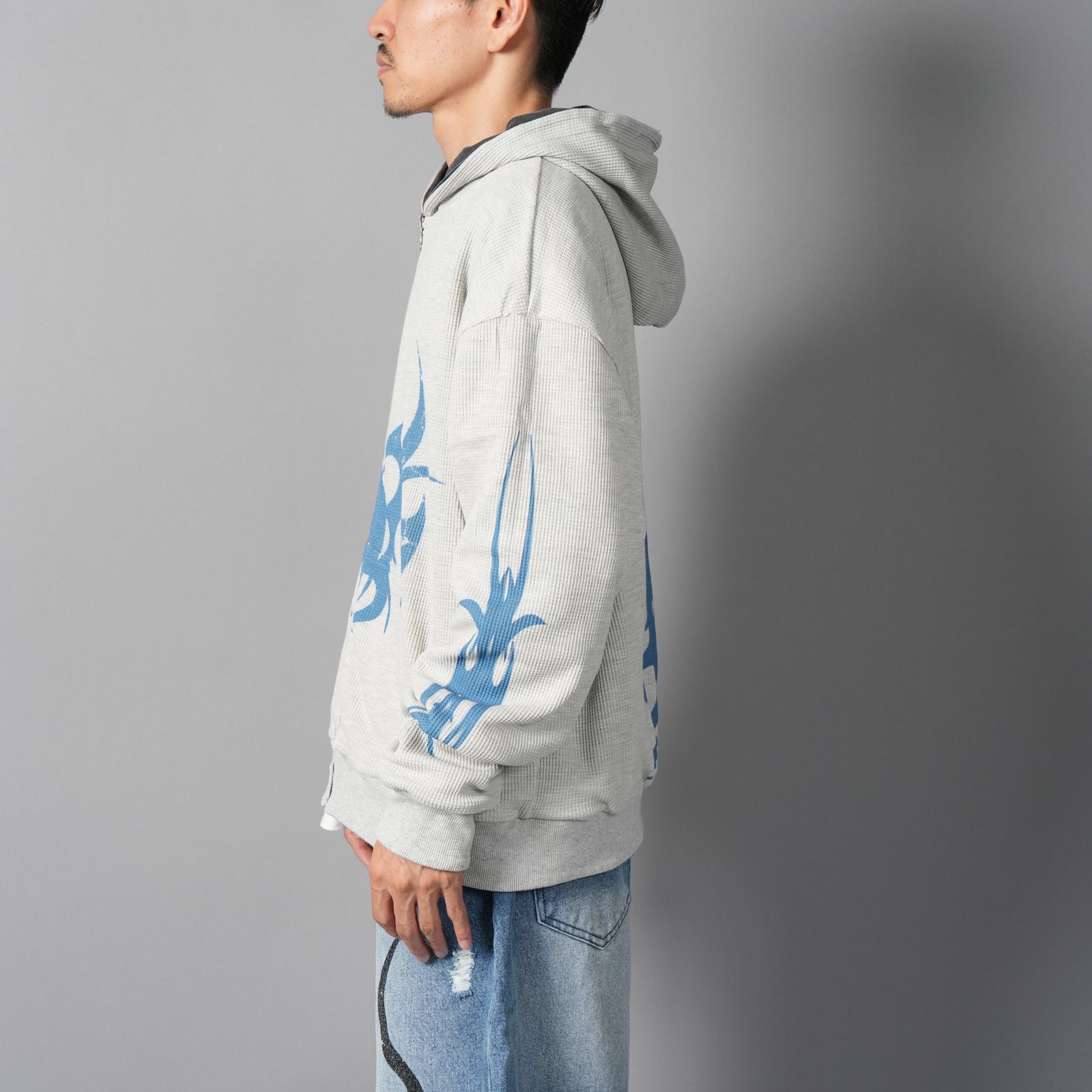 Reversible Pharma/Crank Zip Hooded Sweatshirt / リバーシブル ファーマ／クランク ジップ フーデッド スウェットシャツ (ヴィンテージブラック/ホワイト)