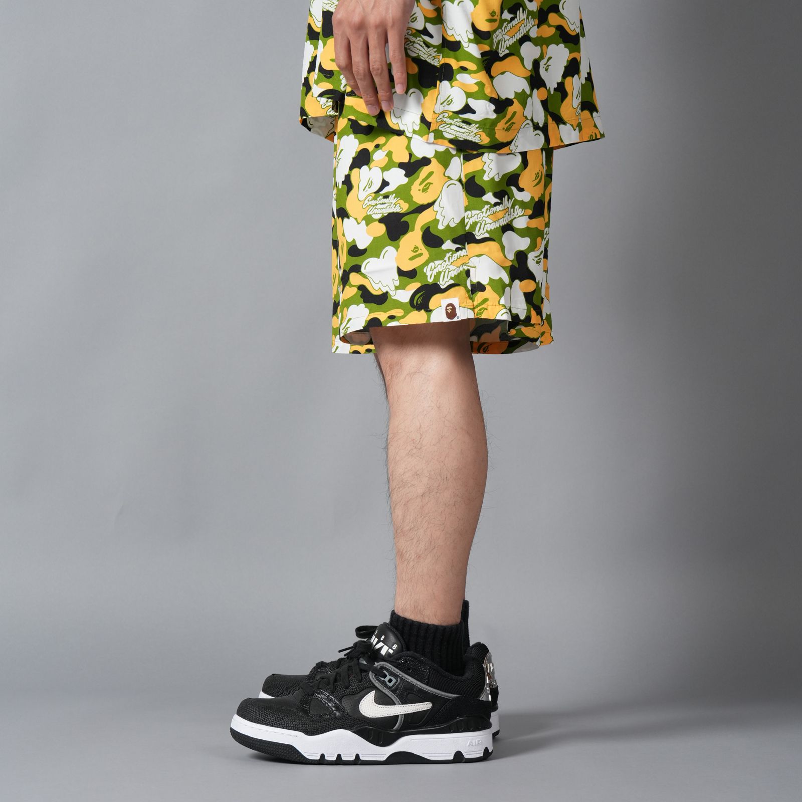 【コラボ】EU-MK8-0000-C05 / EU APE ALOHA SHORTS / GREEN / ショーツ (グリーン)
